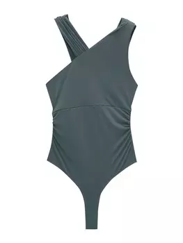 Рубашка-боди Pull&Bear, цвет Cyan blue