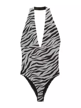 Рубашка-боди Pull&Bear, светло-серый