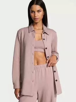 Рубашка большого размера из начесаного модального флиса Victoria'S Secret, лиловый
