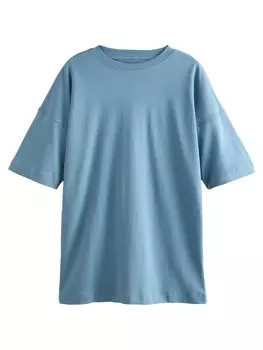 Рубашка большого размера Next, цвет Royal blue/Light blue