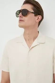 Рубашка Boss, бежевый