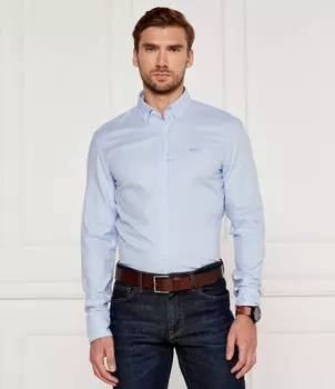 Рубашка BOSS BLACK Casual fit, небесно-голубой