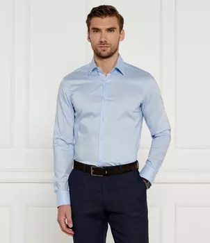 Рубашка BOSS BLACK H-HANK-kent-C3-214 Slim Fit, синий