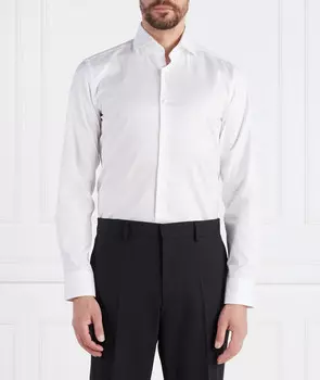 Рубашка BOSS BLACK H-HANK spread C1 Slim Fit, белый