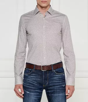 Рубашка BOSS BLACK Slim Fit, бежевый