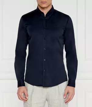 Рубашка BOSS BLACK Slim Fit stretch, темно-синий