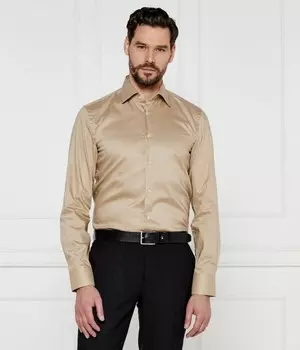 Рубашка Boss H Hank Kent C3-214 Slim Fit, бежевый