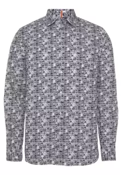 Рубашка BOSS ORANGE с длинными рукавами "Remiton", с нагрудным карманом, белый