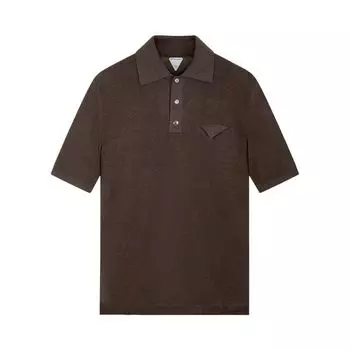 Рубашка Bottega Veneta Slim Fit Polo Shirt 'Dark Brown Melange', коричневый
