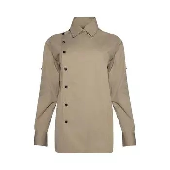 Рубашка Bottega Veneta Twill Shirt 'Desert Taupe', желто-коричневый