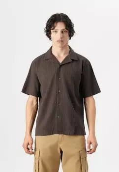 Рубашка BOTTOMS FABRIC LAYER ON Abercrombie & Fitch, светло-коричневый