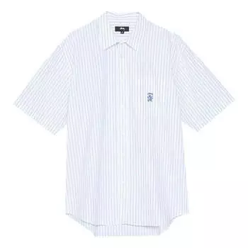 Рубашка boxy striped s/s shirt 'white' Stussy, белый