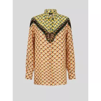 РУБАШКА BOYFIT FLORALIA С КАНТОМ ETRO, оранжевый