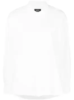 Рубашка Boyfriend с вышитым логотипом A.P.C., белый