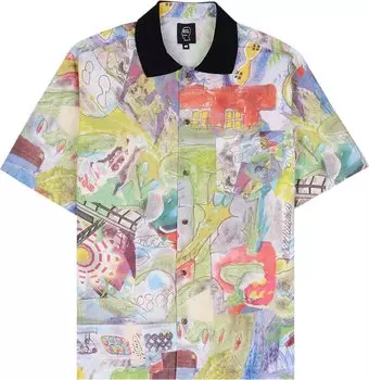 Рубашка Brain Dead Leomis World Short-Sleeve Button Up Shirt 'Multicolor', разноцветный