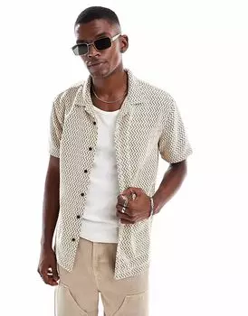 Рубашка Brave Soul Revere с короткими рукавами и воротником черного цвета