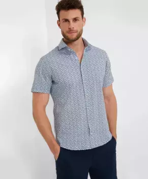 Рубашка Brax с короткими рукавами "Style HARDY", синий