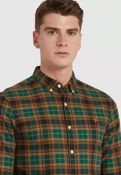Рубашка BREWER CHECK Farah, зеленый