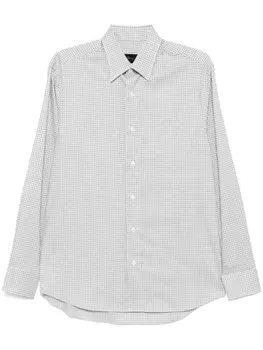 Рубашка Brioni в клетку, зеленый