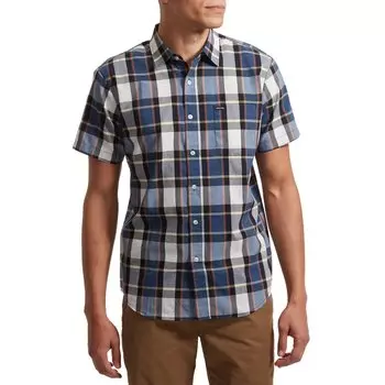 Рубашка Brixton Charter в клетку с короткими рукавами, синий