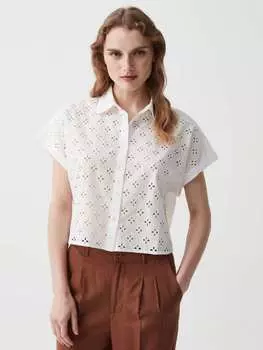 Рубашка Broderie Anglaise с короткими рукавами Ovs, цвет optical white
