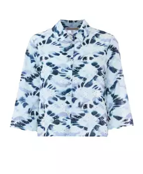 Рубашка Broderie Anglaise с узором тай дай Kocca, синий