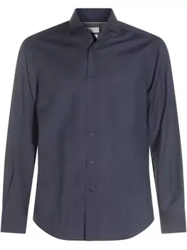 Рубашка Brunello Cucinelli из натуральной шерсти, синий