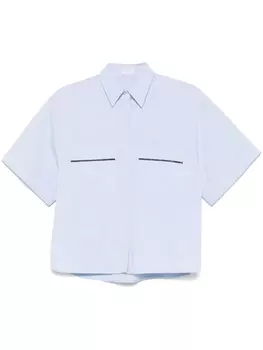 Рубашка Brunello Cucinelli Monili с цепочкой, синий