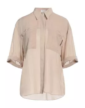 Рубашка Brunello Cucinelli, песочный