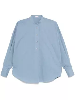 Рубашка Brunello Cucinelli с графичным мотивом, синий