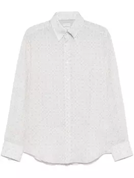 Рубашка Brunello Cucinelli с узором, серый