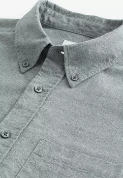 Рубашка BRUSHED OXFORD LONG SLEEVE REGULAR FIT Next, серый