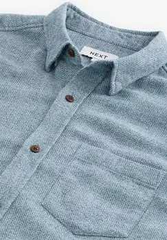 Рубашка BRUSHED TEXTURE LONG SLEEVE-REGULAR FIT Next, синий