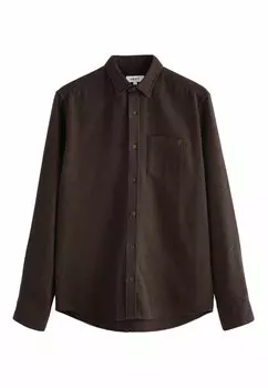 Рубашка BRUSHED TEXTURE LONG SLEEVE-REGULAR FIT Next, коричневый