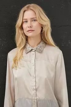 Рубашка Bruuns Bazaar, бежевый