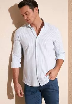 Рубашка Buratti, светло-голубая белая