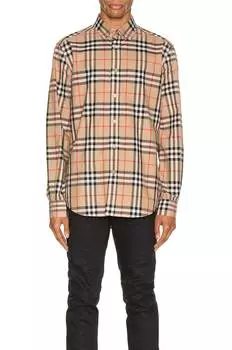 Рубашка Burberry Long Sleeve, цвет Archive Beige Check