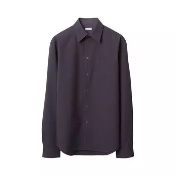 Рубашка Burberry Striped Wool Shirt, фиолетовый