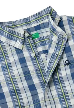 Рубашка BUTTON United Colors of Benetton, синий