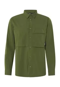 Рубашка быстросохнущая, дышащая, мужская Jack Wolfskin, цвет Greenwood