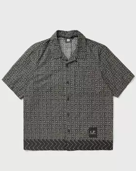 Рубашка C.P. Company Popeline All Over Baja Print Shirts - Short Sleeve, черный
