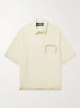 Рубашка Cabri из хлопка и поплина с отделкой тесьмой JACQUEMUS, кремовый