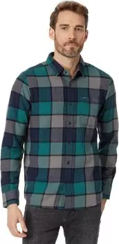 Рубашка Caden Plaid Long Sleeve Volcom, цвет Navy 1