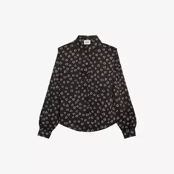 Рубашка Cajou с длинными рукавами и принтом в виде сердечек Claudie Pierlot, цвет divers