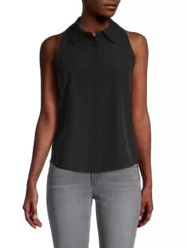 Рубашка Calvin Klein без рукавов с воротником, черный