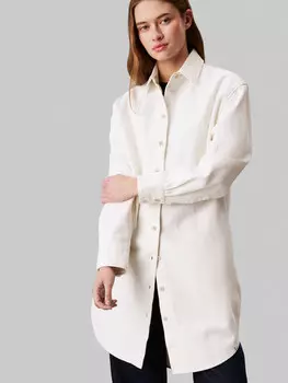 Рубашка CALVIN KLEIN JEANS Loose fit, экрю