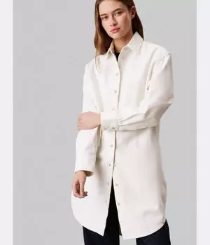 Рубашка Calvin Klein Jeans Loose Fit, экрю