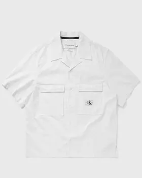 Рубашка Calvin Klein Jeans Seersucker Ss Shirt, ярко-белый