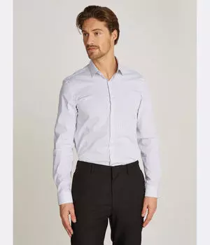 Рубашка Calvin Klein Slim Fit в полоску, синий
