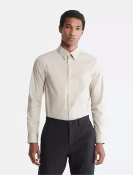 Рубашка Calvin Klein Slim Stretch, серо-бежевый